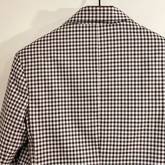 NWOT ASOS Long Line Checked Boy Blazer - Picture 6 of 15